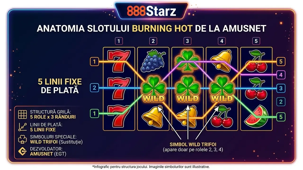 Burning Hot slot structura role si linii de plata